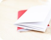 Set of beige and crimson handmade journals (notebooks) - valentines day