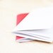 Set of beige and crimson handmade journals (notebooks) - valentines day