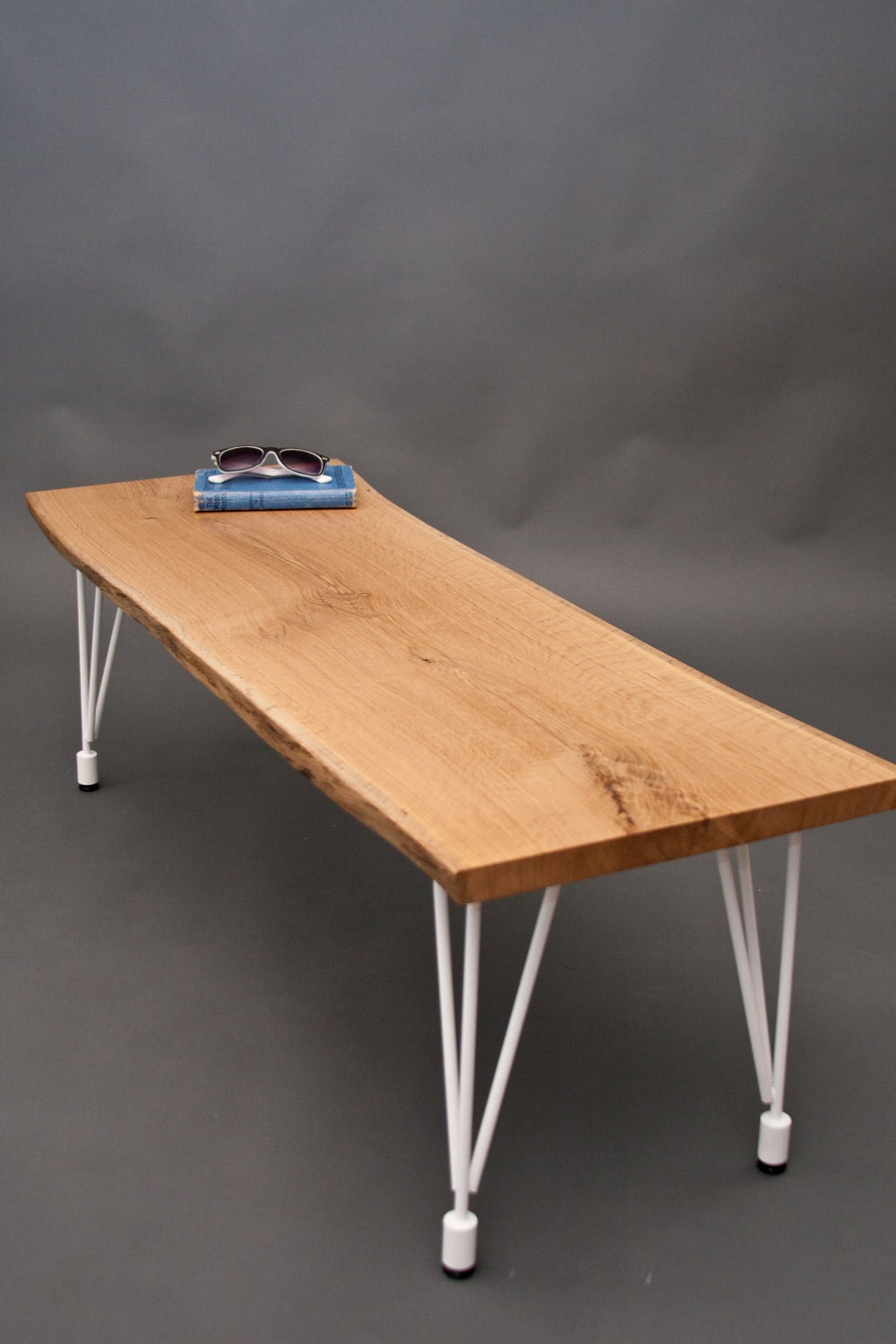 Reclaimed Honey Oak COFFEE TABLE/Bench - Live Edge/Natural/Unique