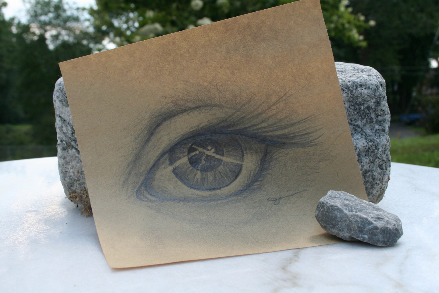 PRINT AVAILABLE ONLY - Sketch 1 - And So Eye Begin - Over Morning Coffee August 2011 Series