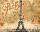 Eiffel Tower, Paris France 12" x16"