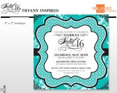 Inspired by Tiffany Sweet 16 Birthday Party Invitation - DIY Printable