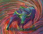 Bull Energy Painting