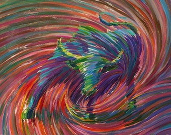 Bull Energy Painting