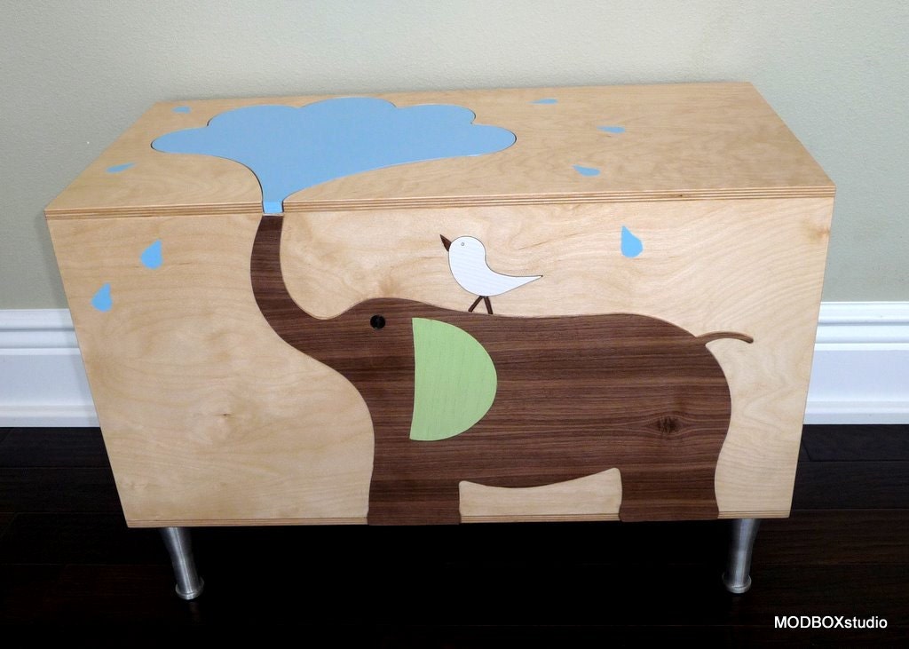 Toy Box Storage Chest Trunk, Organizers for Baby Toys, Bookshelf for Baby Nursery, and of Nod Style Elephant