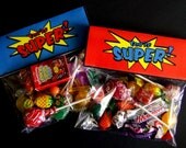 Printable Personalized Superhero Birthday Treat Bag Toppers