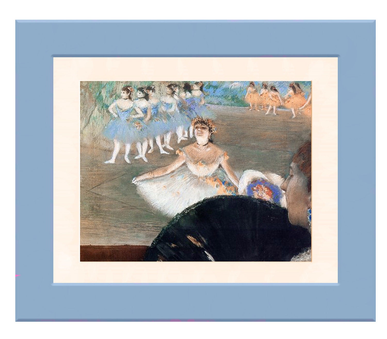 Vintage 1950 Art Print - La Danseuse Au Bouquet by Edgar Degas - 10" x 13" - One Available - Wall Hanging