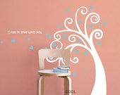 vinyl wall decals children wall decal trees wall decals nursery wall decals girl baby kids bedroom wall decor - I Fall in Love With You