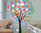 wall decal girl wall decal nursery wall decal baby wall sticker children wall decor home decor wall hanging flowers-Colorful Tree  decal