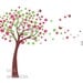 Blooming Cherry Tree wall decals nursery wall decal children wall decals girl baby kids bedroom wall decals butterfly flower