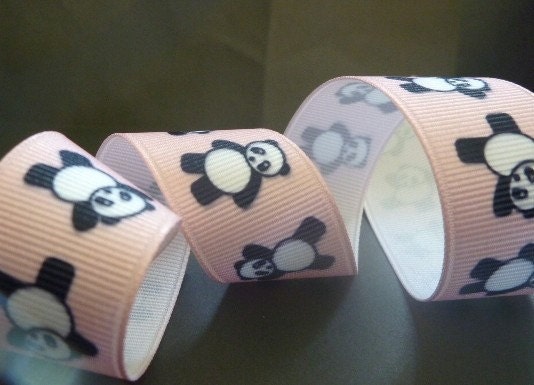 Panda Bear Belt with Webbing Black, White and Pink