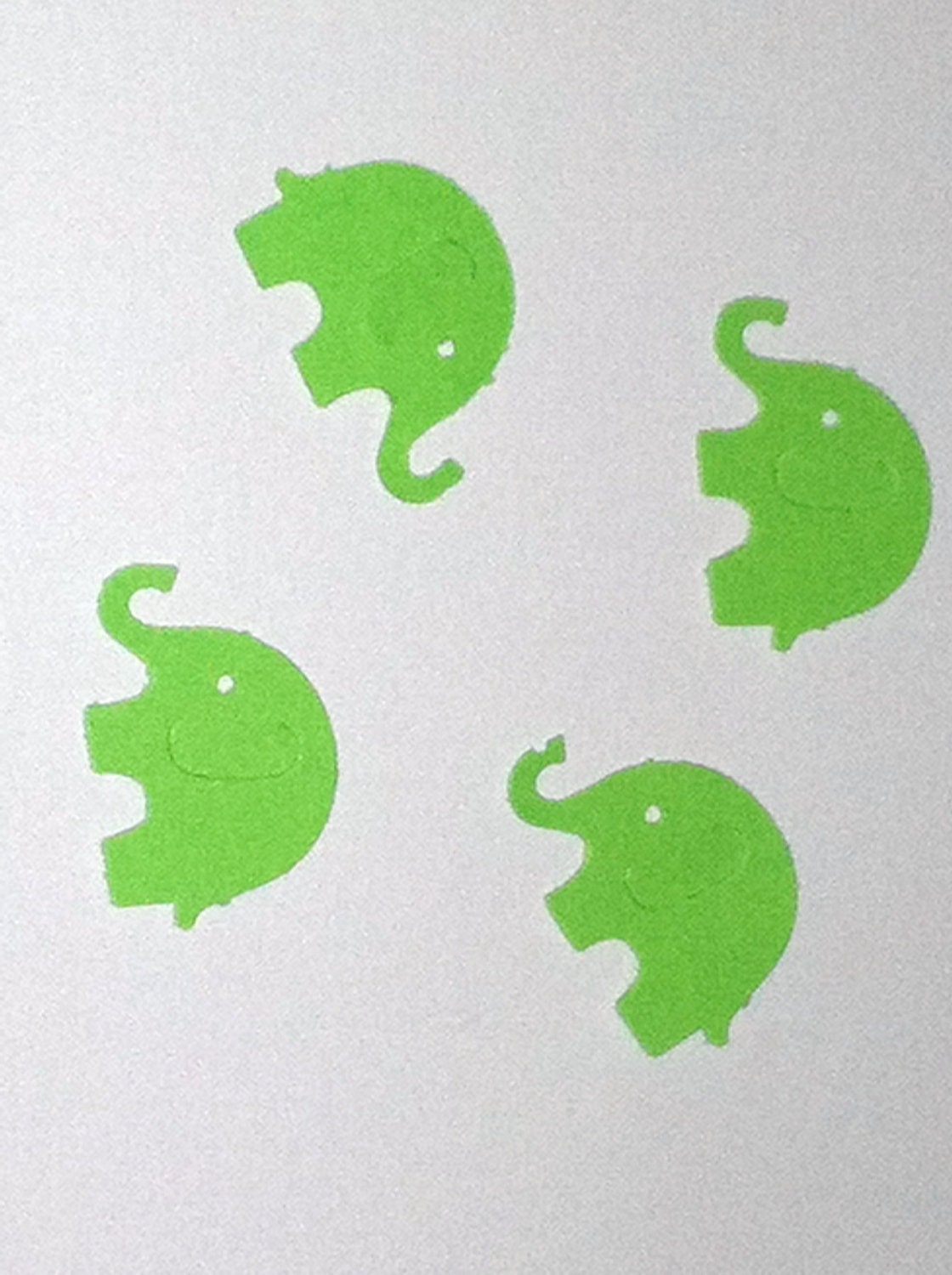 50 Lime Green  MODERN ELEPHANT DECOR  Baby Shower Confetti, Birthday party decorations,Invitations,scrapbooking, cards