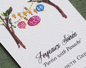 Personalized business card -  with Party Lights - Set of 50