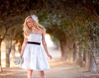 Ivana- Knee Length Wedding Dress, Repception Dress, Garden Wedding