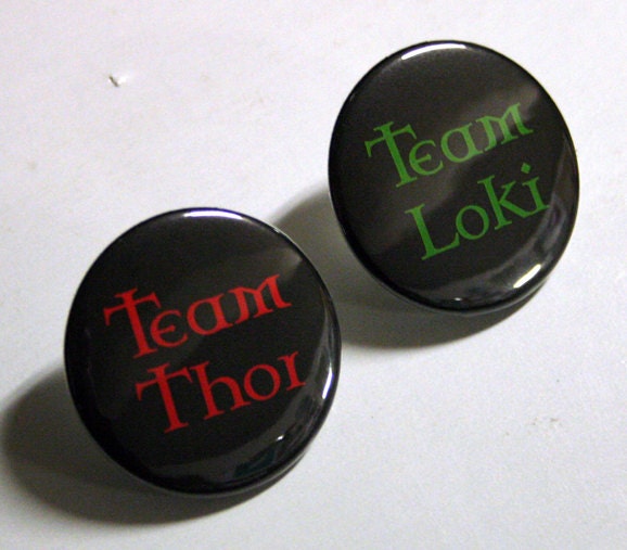 Team Thor or Team Loki Pinback Button