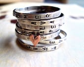 Lucky Seven In Love:  Personalized Sterling Silver Stacking Rings