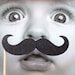 Black Mustaches On a Stick - Set of 15 - Photo Booth Props