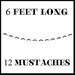 Mustache Garland Banner . 6 Feet . Perfect Accessory to Photo Booth Props Party . Gender Reveal . Bakers Twine