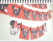 DISNEY MINNIE MOUSE birthday party banner -can be customized