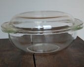 Vintage Clear Glass Pyrex Casserole 9 Inch Baking Dish