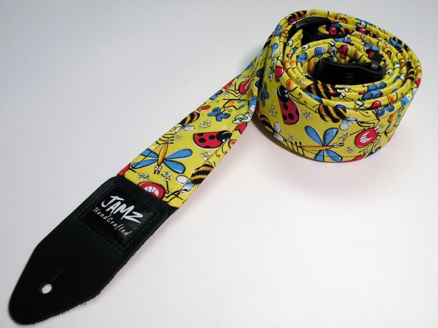 Handmade Kids Guitar Strap - BUGGIN' - Children's Guitar Strap