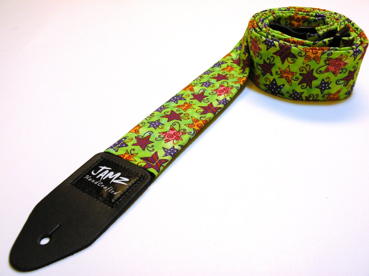 Handmade Kids Guitar Strap - STAR STRUCK - Funky Stars