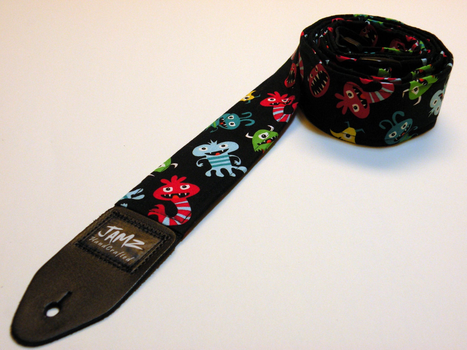 Handmade Guitar Strap - MONSTER JAMZ - Aliens- Creatures