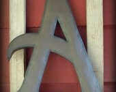 Hand crafted, customized paper mache letter...any font, any color.....14-15" tall made from recycled cardboard