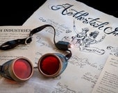 Custom Order: Steampunk Goggles, Leather Strap, International Shipping
