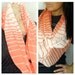 Coral, Salmon, Striped Infinity Circle Scarf (women, teen girl) FREE SHIPPING