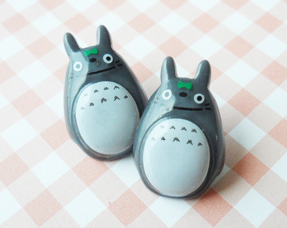 Cute Totoro earring - GRAY