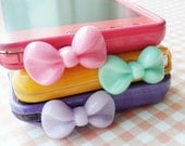 BIG Sweet bow earphone plug (pick your color)