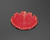 Ring Holder Red Handmade Ceramic