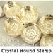 Crystal Square Stamp Set - Round Deco Pattern Series - 6 Pcs & 2 Ink Pads