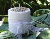 Pure White Magick .  Enchanted Witchery Candle. Spiritual Magick, Positive Energy, Goddess Worship. 3x3. Narcissus, Rosemary, Sage, Basil
