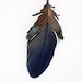 Small Dark Blue Feather Pendant