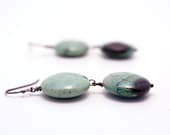 Azura Green Garnet Earrings