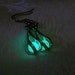 Mermaid's Magic - White Gold Earrings - Glow in the Dark - Set of Two Dangle Style Earrings