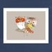 Art print - owl sisters print, owl art poster 8x10 by O2Optimist