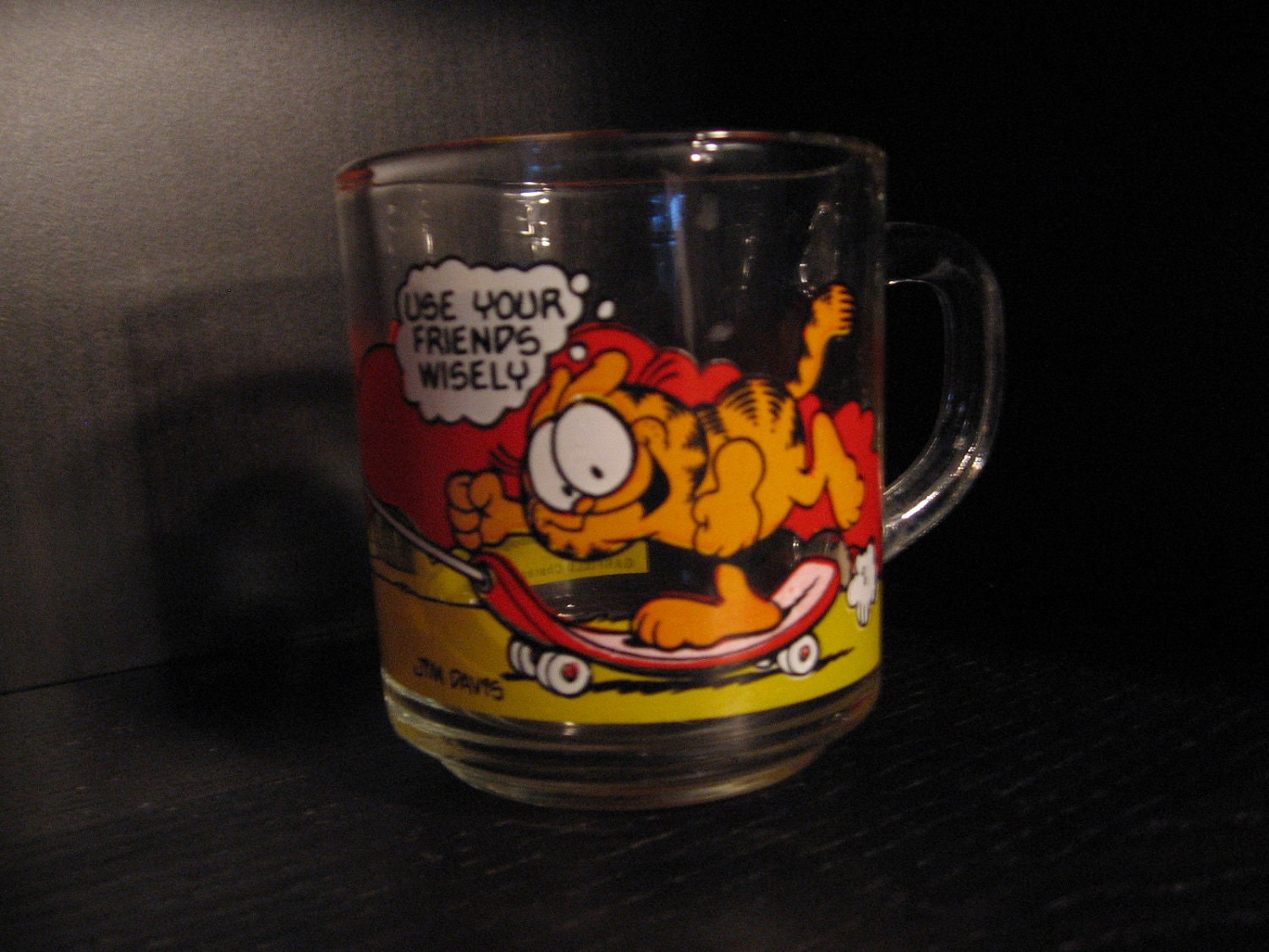 Garfield Glass Mug by Jim Davis