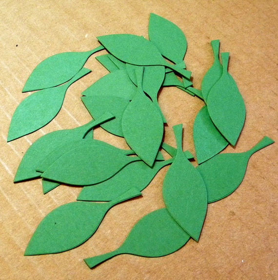 20 Paper Leaf Die Cuts M - Handmade die cuts, tags, and paper crafting supplies by UniquesStashNStuff