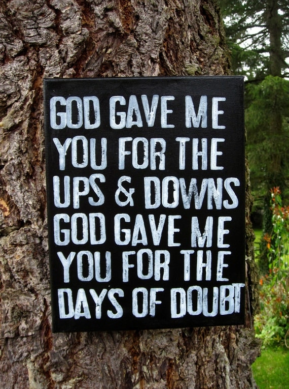 11x14 "God gave me you" Blake Shelton - Lyrics, urban word art