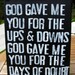 11x14 "God gave me you" Blake Shelton - Lyrics, urban word art