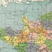 Political Map France Antique 1910s Paris