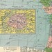 Political Map France Antique 1910s Paris