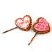 Children's Heart Hairpins XOXO and Forever Girls Hair Accessories Bobby Pins Red Pink Brass