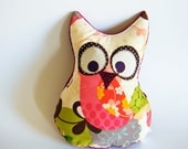 Plush Owl - Odd Owl is a Hoot - Stuffed Animal - Owl Cushion