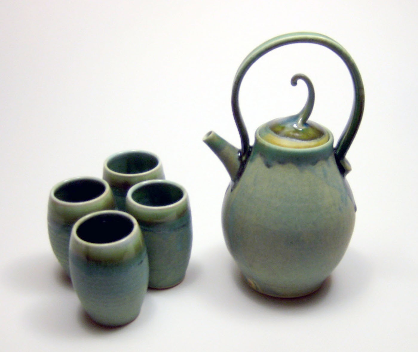 Copper Green Tea Set