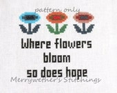 Super Mario Bros- Where Flowers Bloom - Cross Stitch PATTERN