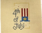 Completed Cross Stitch Picture - Lizzie Kate - 4th of July